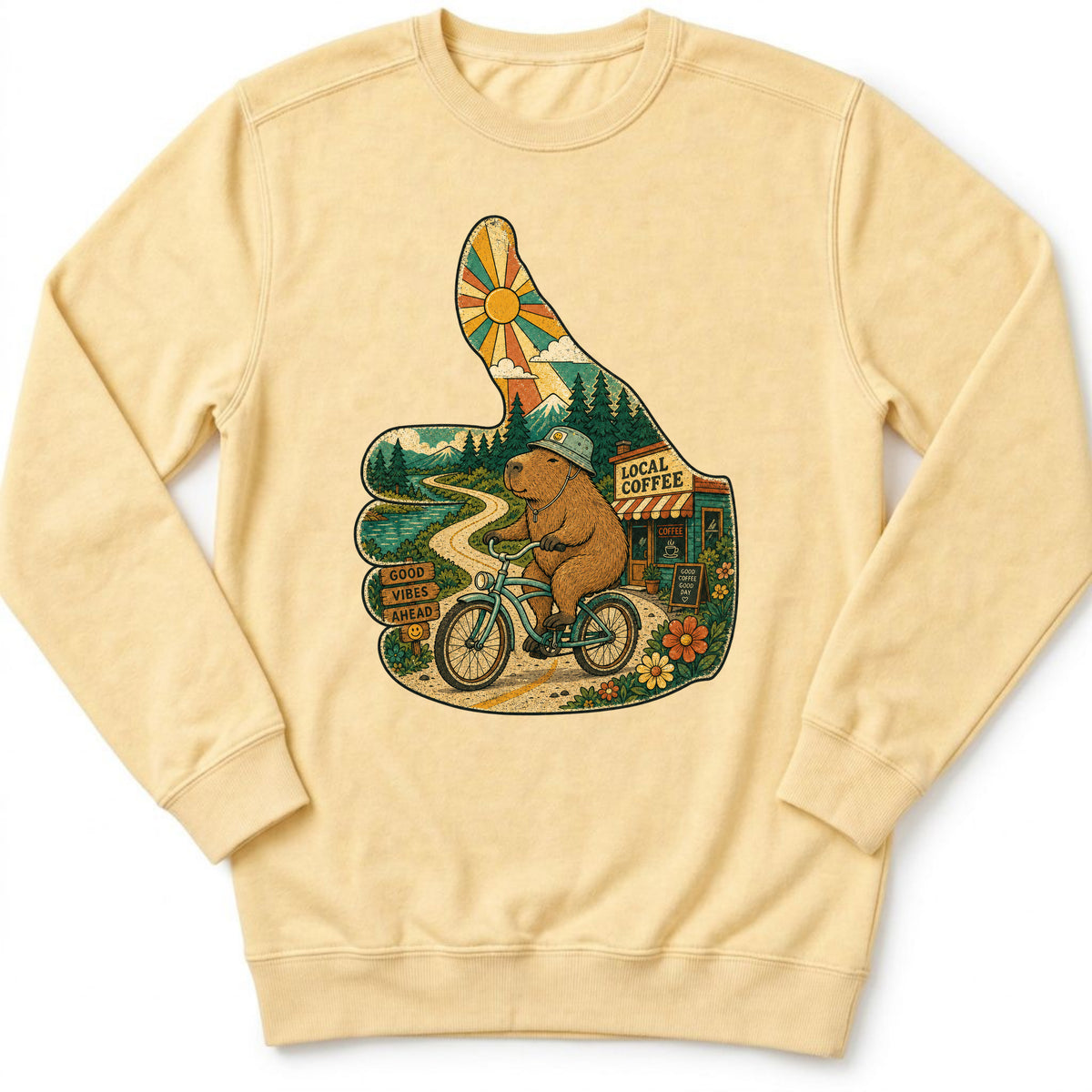 Thumbs Up Capy Sweatshirt