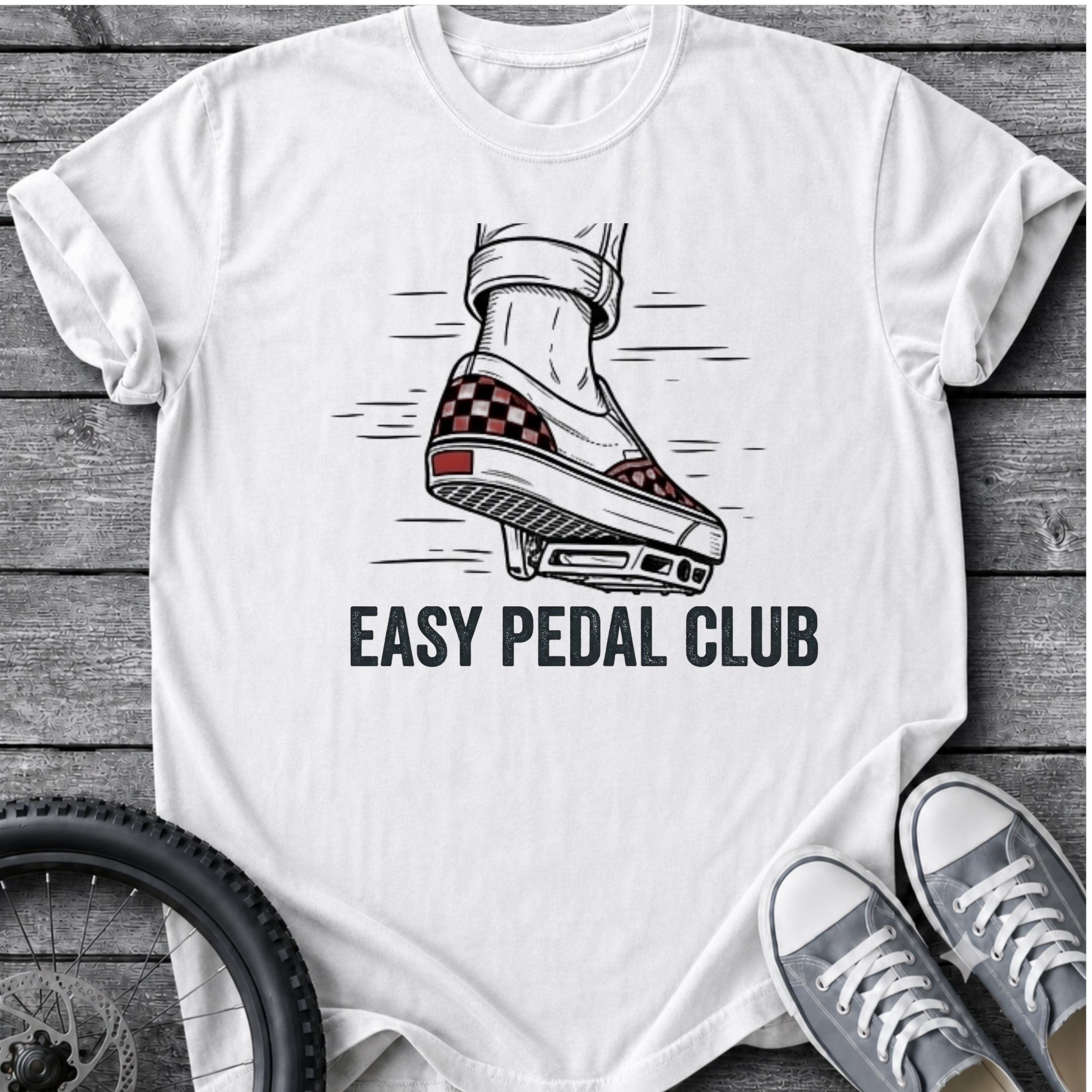 Easy Pedal Club With Vans  T-Shirt