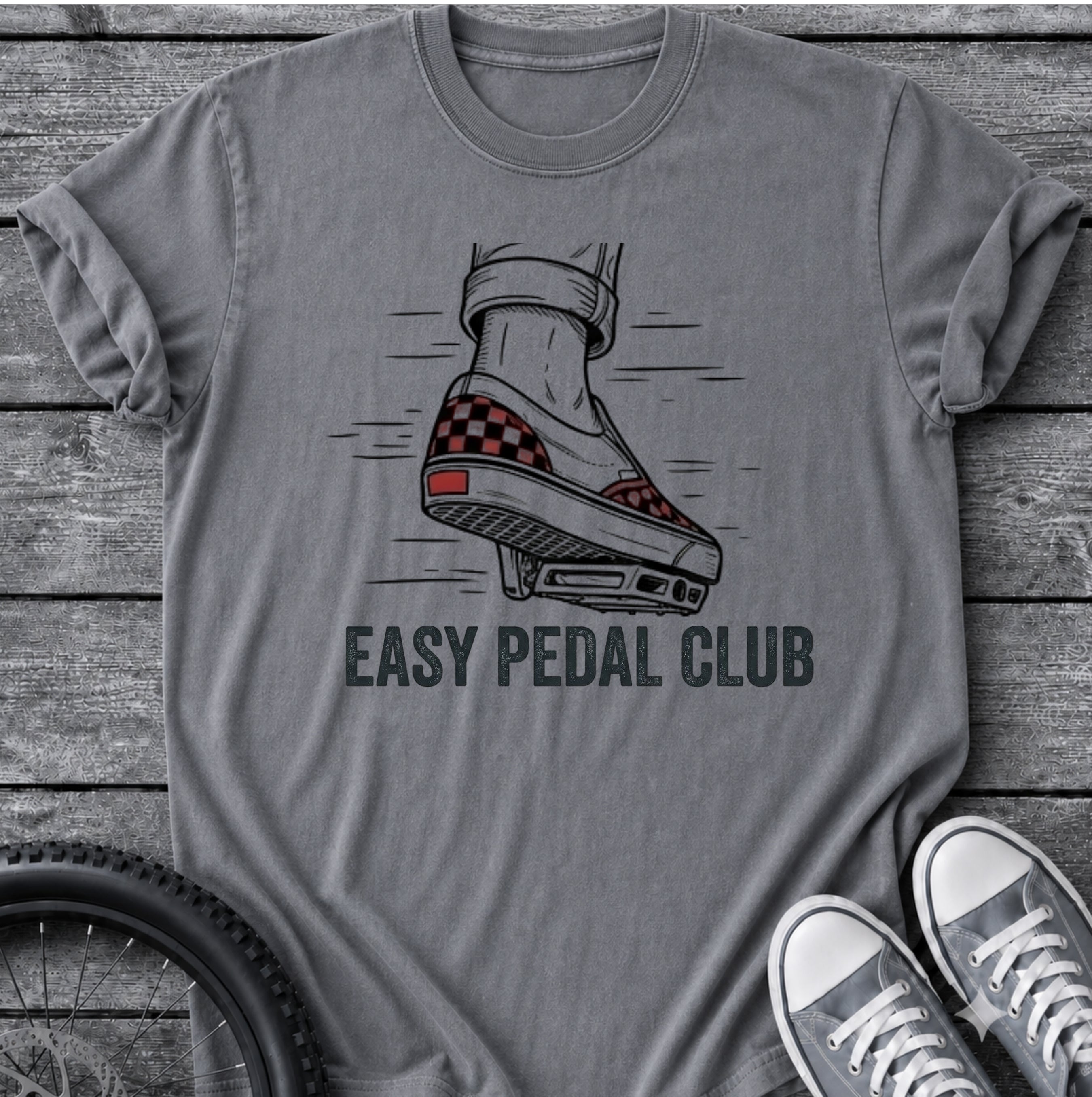 Easy Pedal Club With Vans  T-Shirt