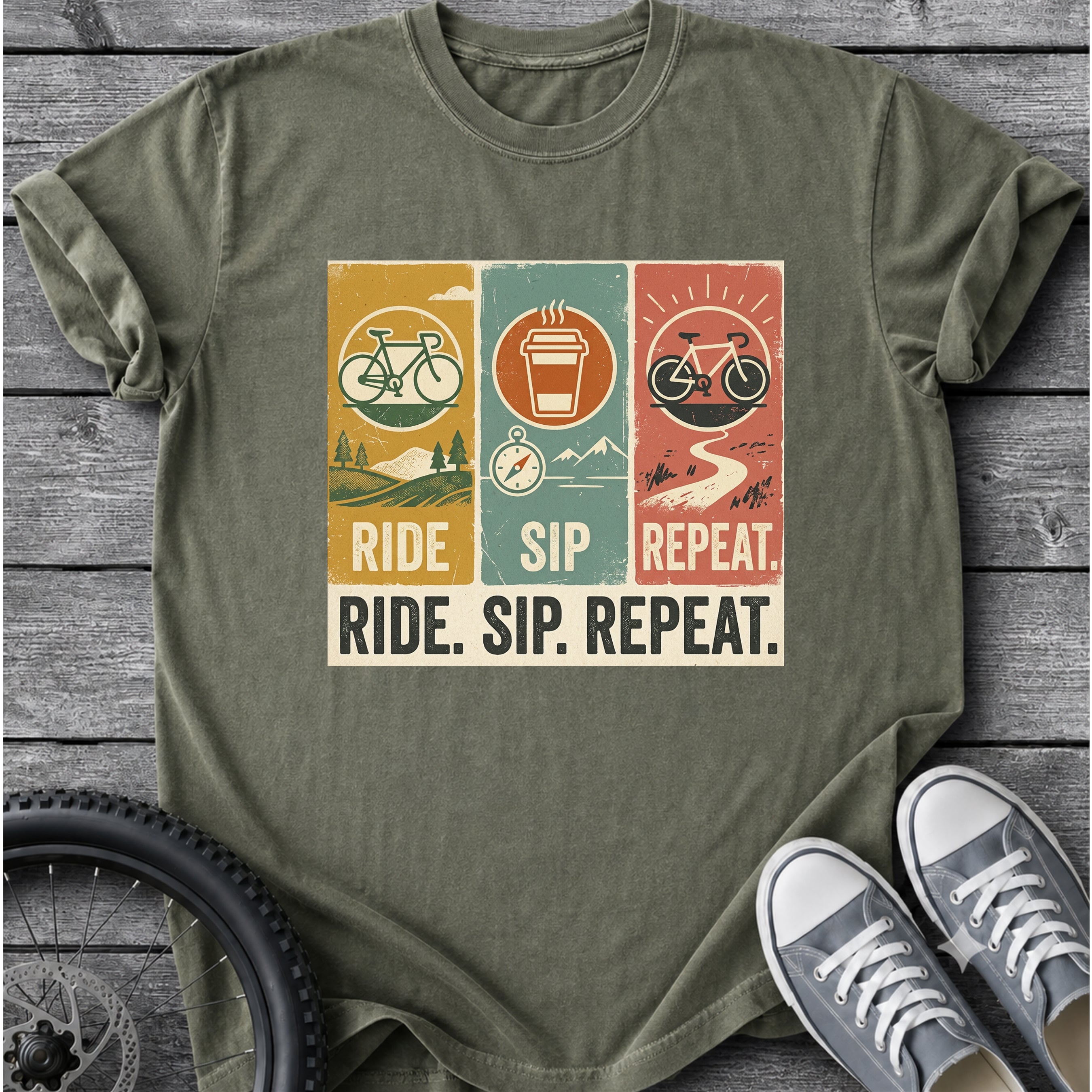 Ride Sip Repeat T-Shirt