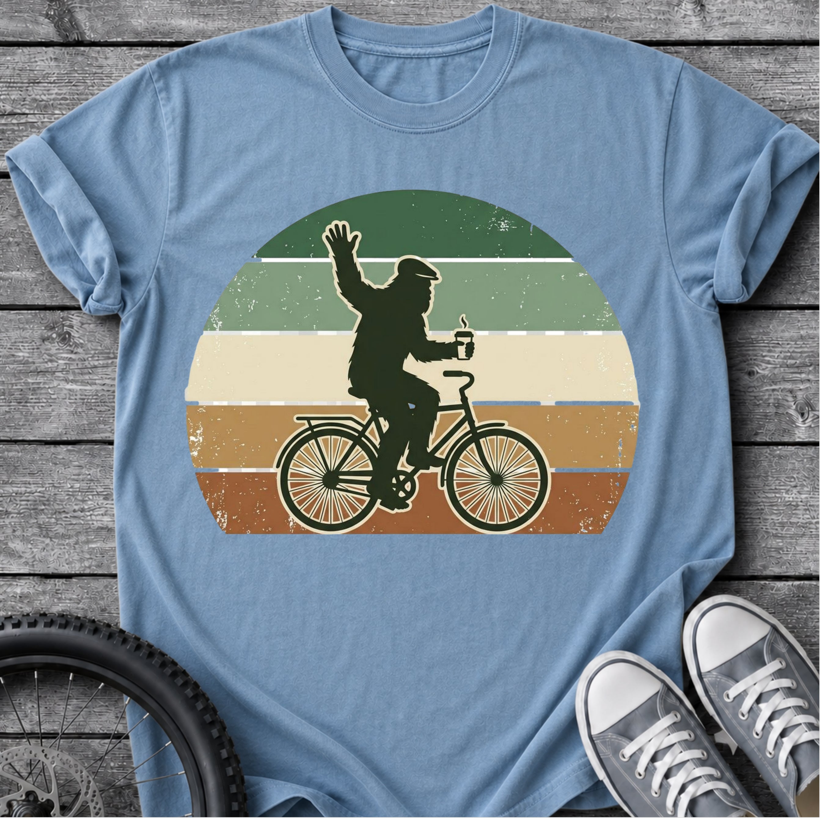 Yeti On A Bike T-Shirt