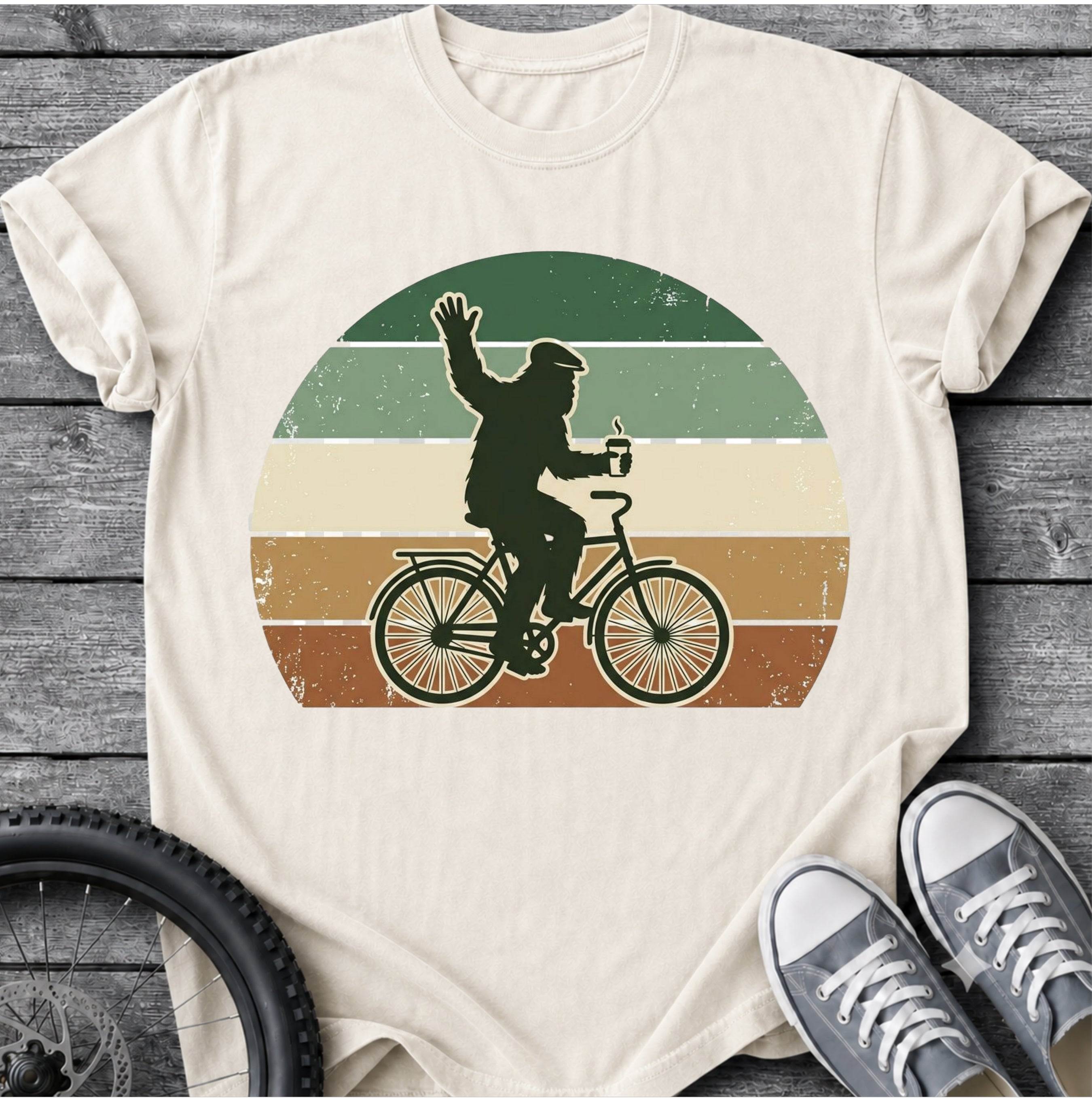 Yeti On A Bike T-Shirt